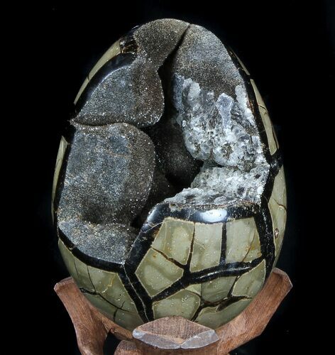 Septarian Dragon Egg Geode - Crystal Filled #36050